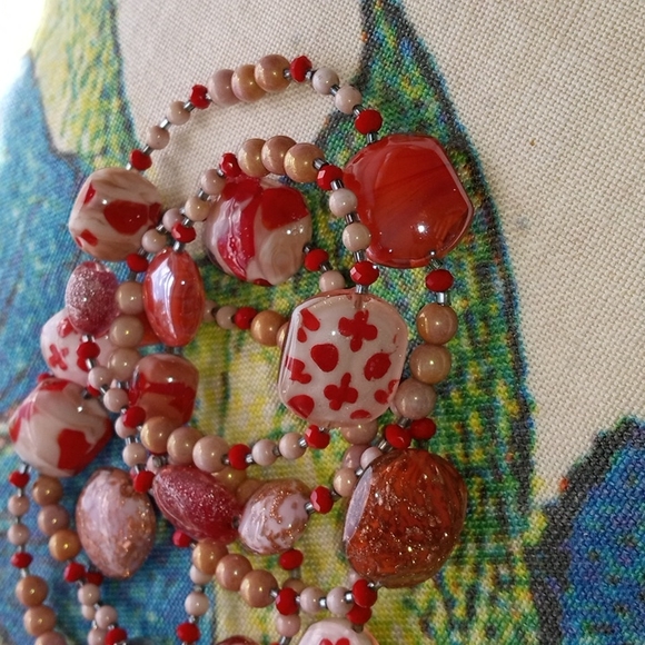 Antics Murrina Glass bead  necklace 22" long - Picture 17 of 17